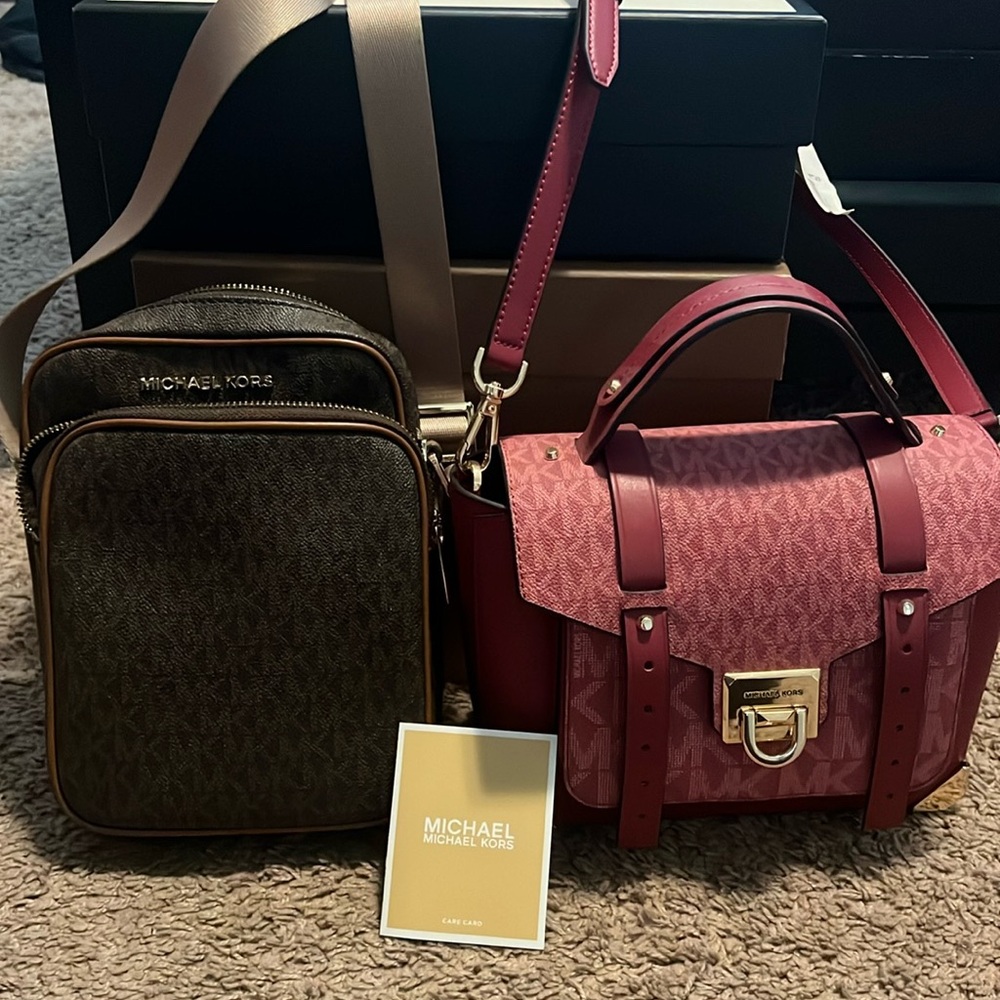 Two Michael Kors purses.